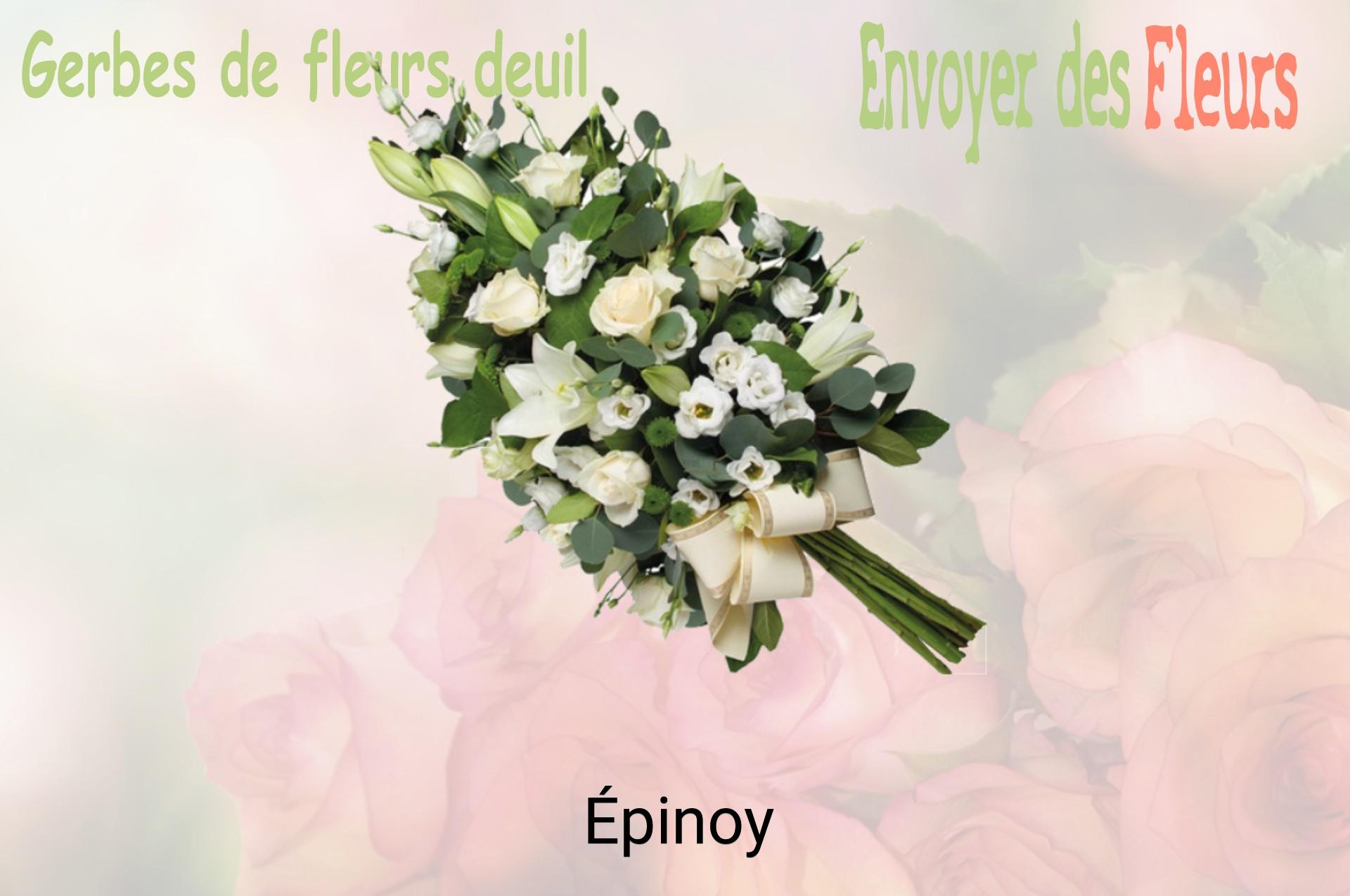 Gerbe de fleurs de deuil livrée à Épinoy